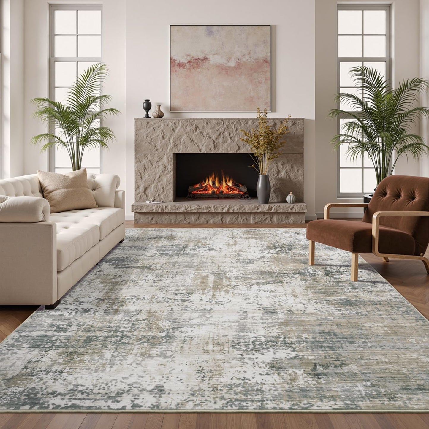 8x10 Area Rugs for Living Room, Modern Soft Non-Slip Carpet