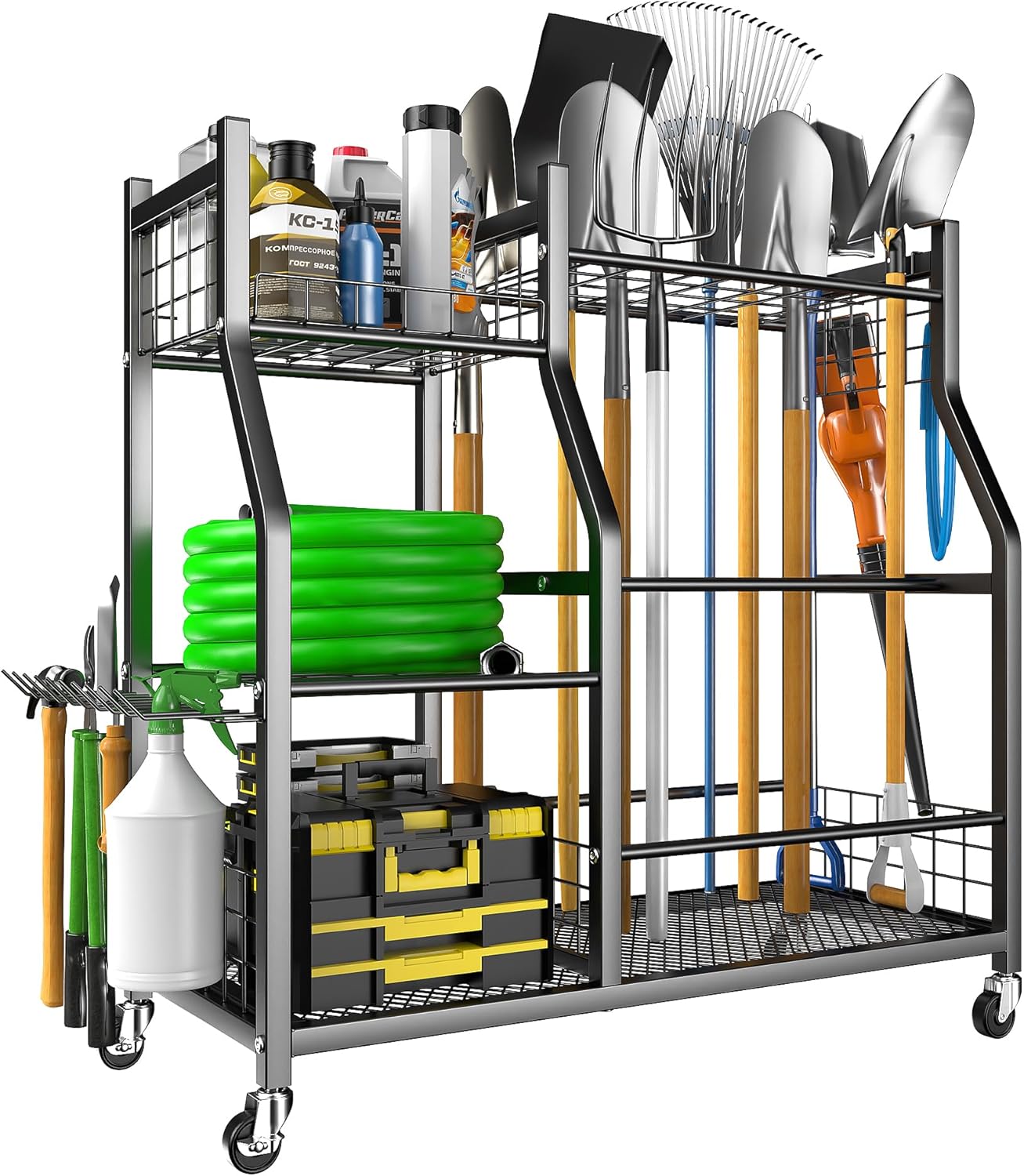 EVERHANGER Garden Tool Organizer Stand for Efficient Storage
