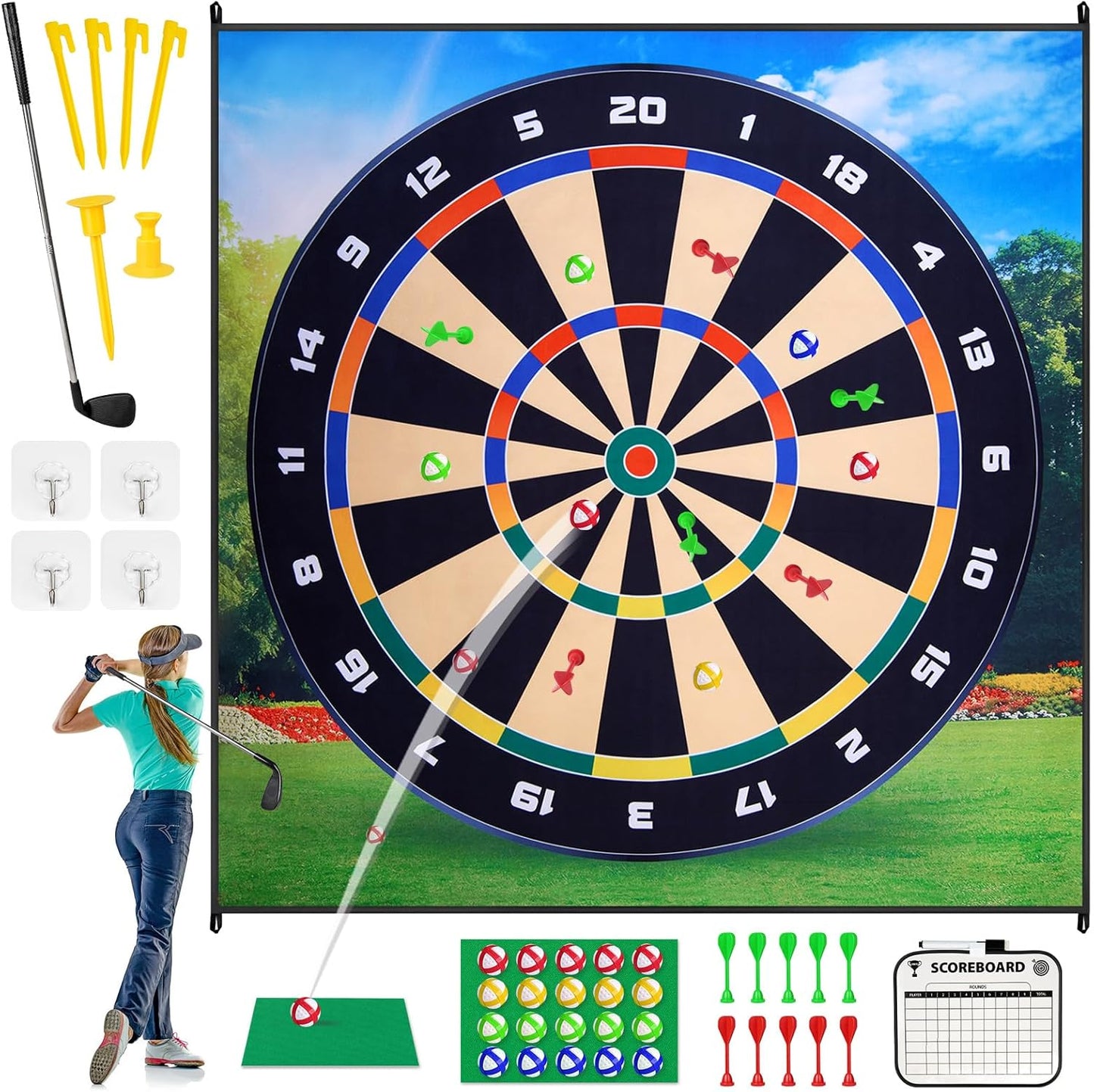 Ultimate Golf Chipping & Dart Game Set