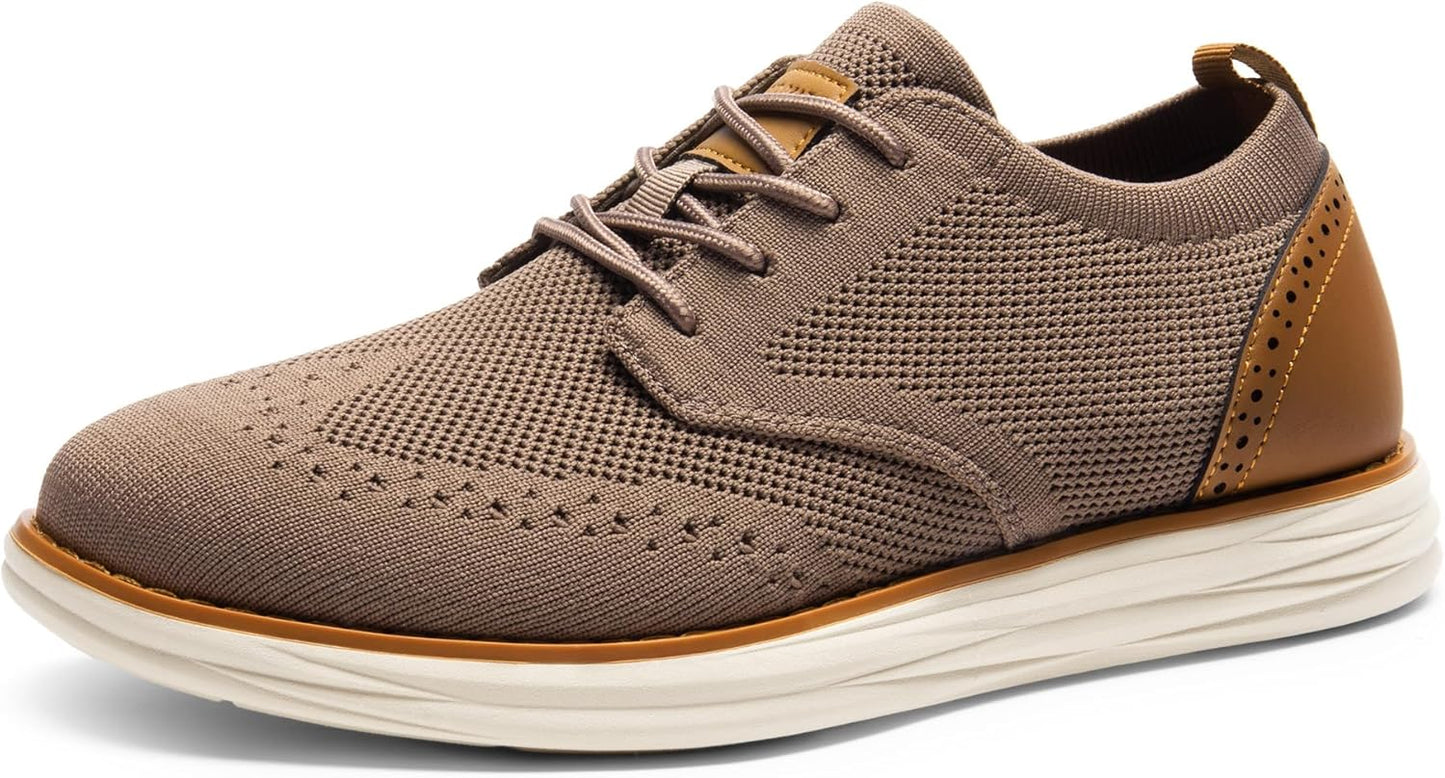 Bruno Marc Men's KnitFlex Craft Mesh Oxfords for Comfort