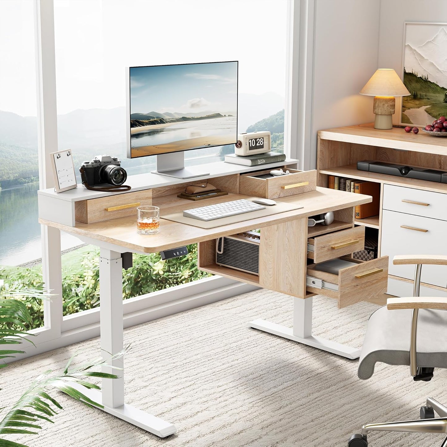 Height Adjustable Electric Standing Desk with Storage - ModernMate