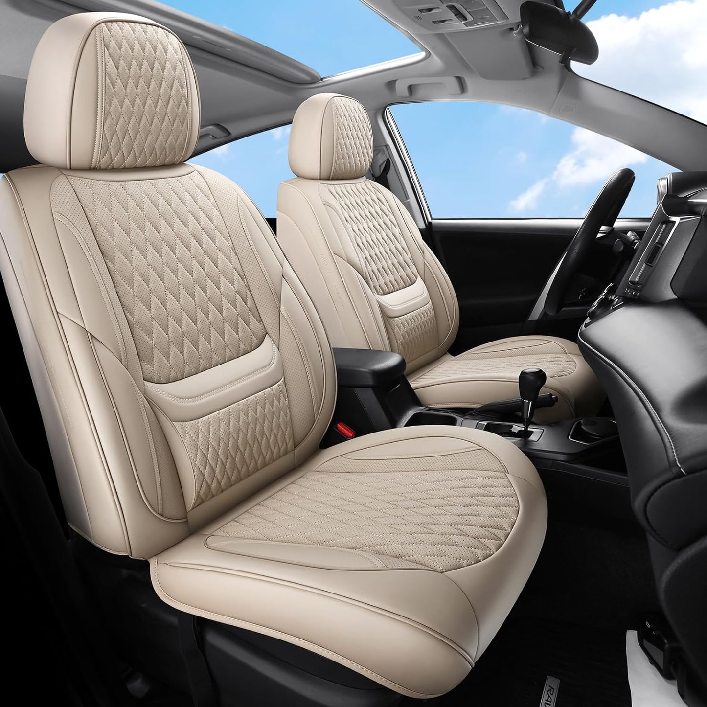 Leather Car Seat Cover Full Set for Most Cars and SUVs