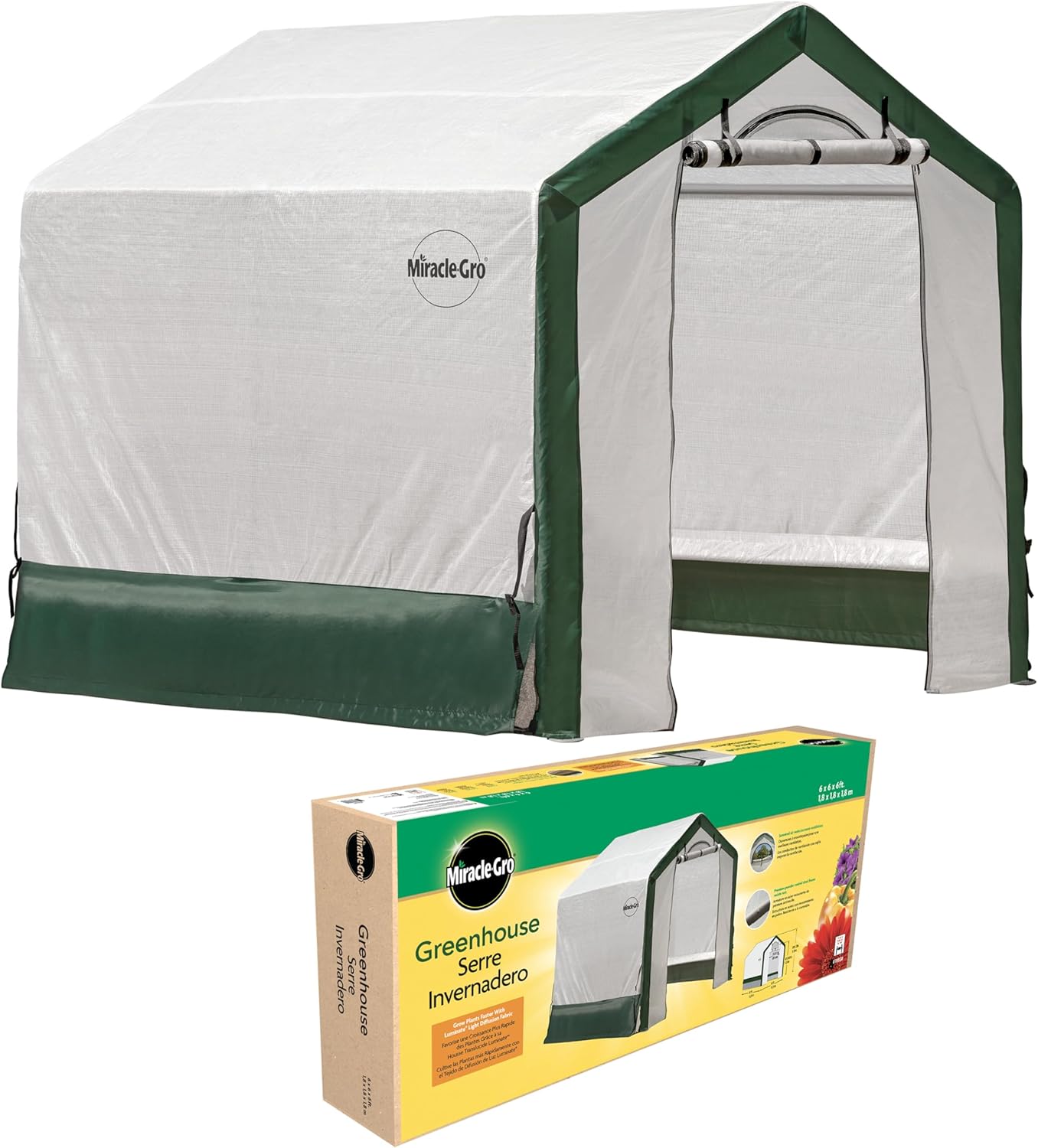 Miracle-GRO 6ft x 6ft x 6ft Outdoor Mini Walk-in Greenhouse Tent