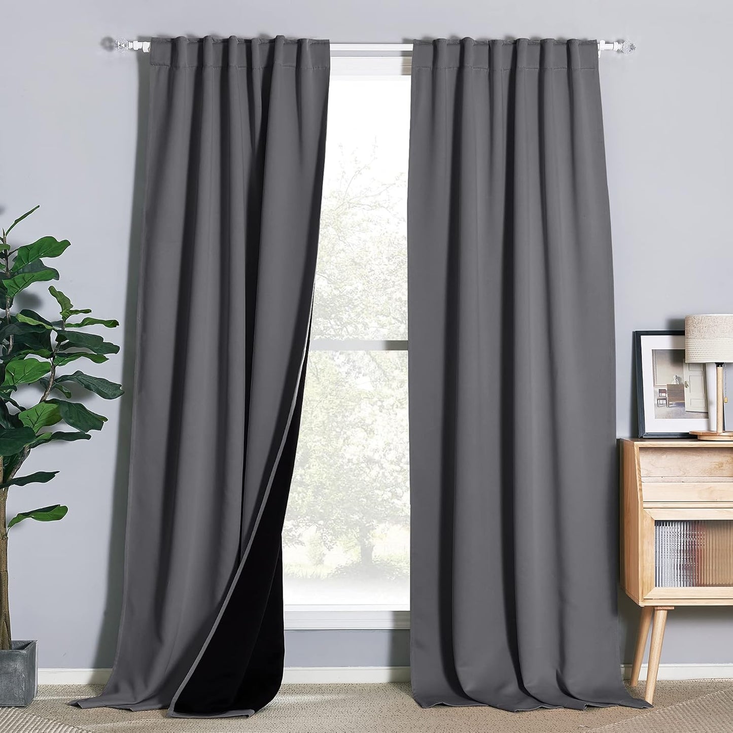 NICETOWN Total Shade Curtains - Full Light Shading for Large Windows
