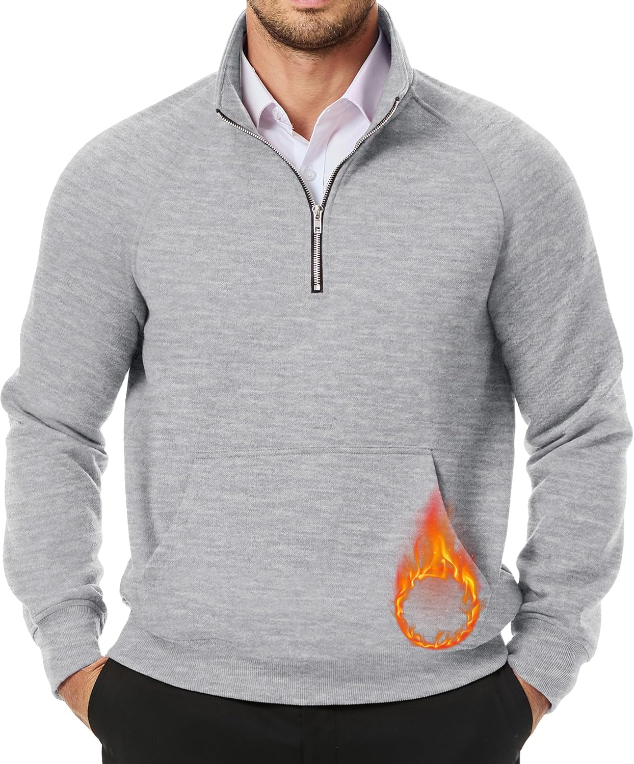 Warm Fleece Quarter Zip Polo