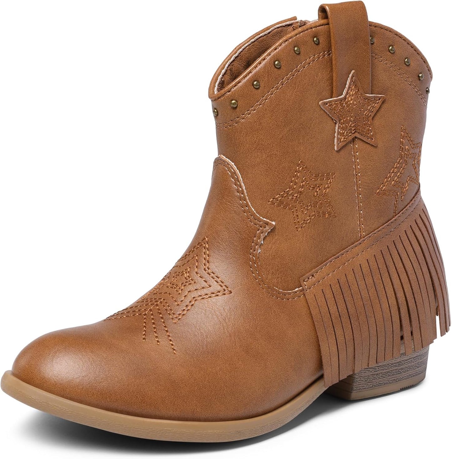 DREAM PAIRS Girls Cowgirl Cowboy Ankle Western Boots for Kids