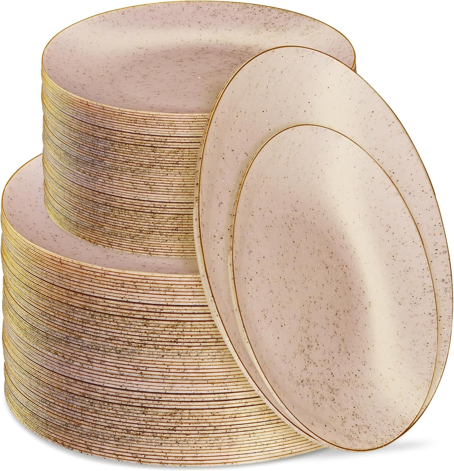 Elegant Disposable Plastic Plates Combo Set for Parties and Events