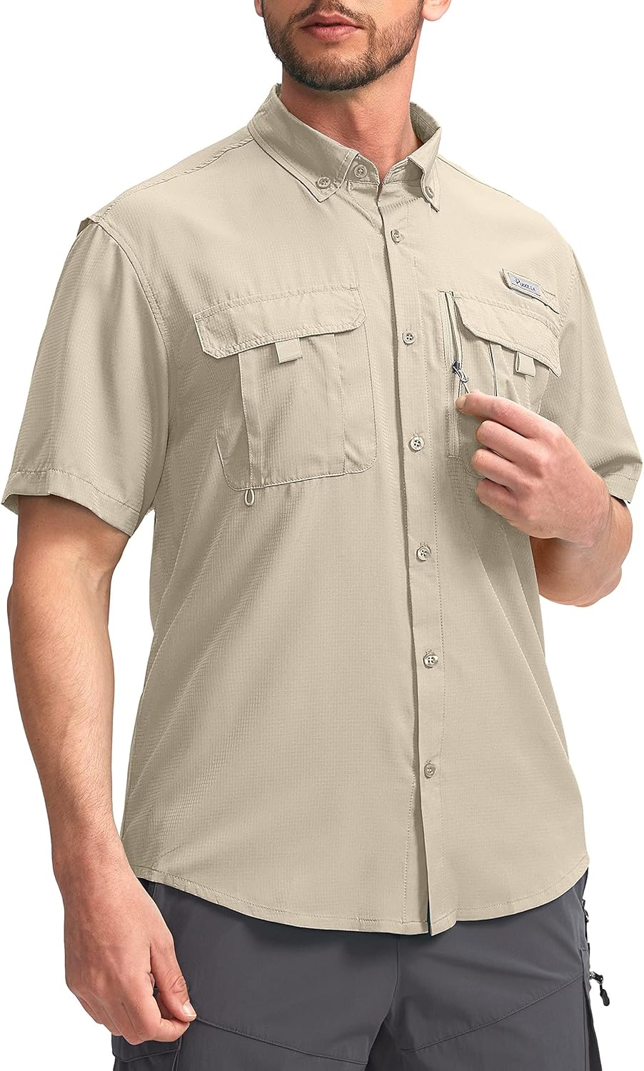 Pudolla Men's Fishing Shirts with UPF50+ Protection for Summer