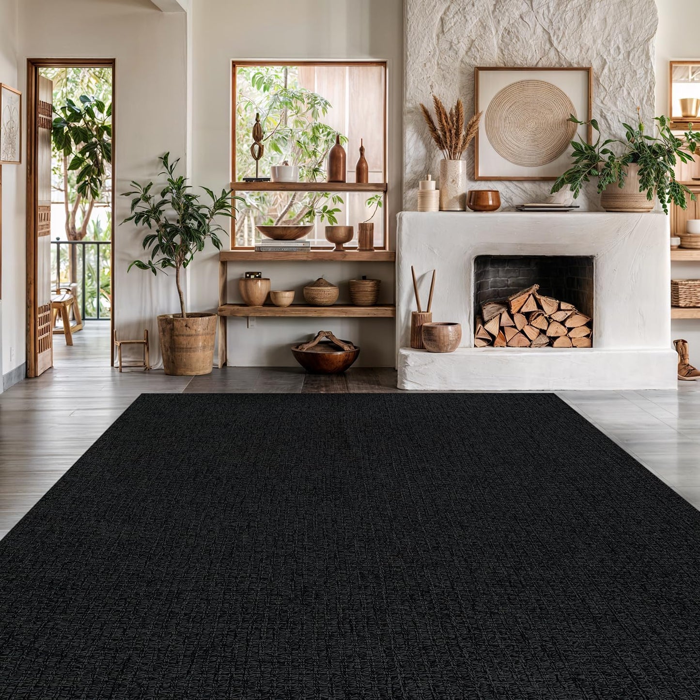 Easy Jute Rugs 6x9 Dark Gray for Stylish Indoor Outdoor Use