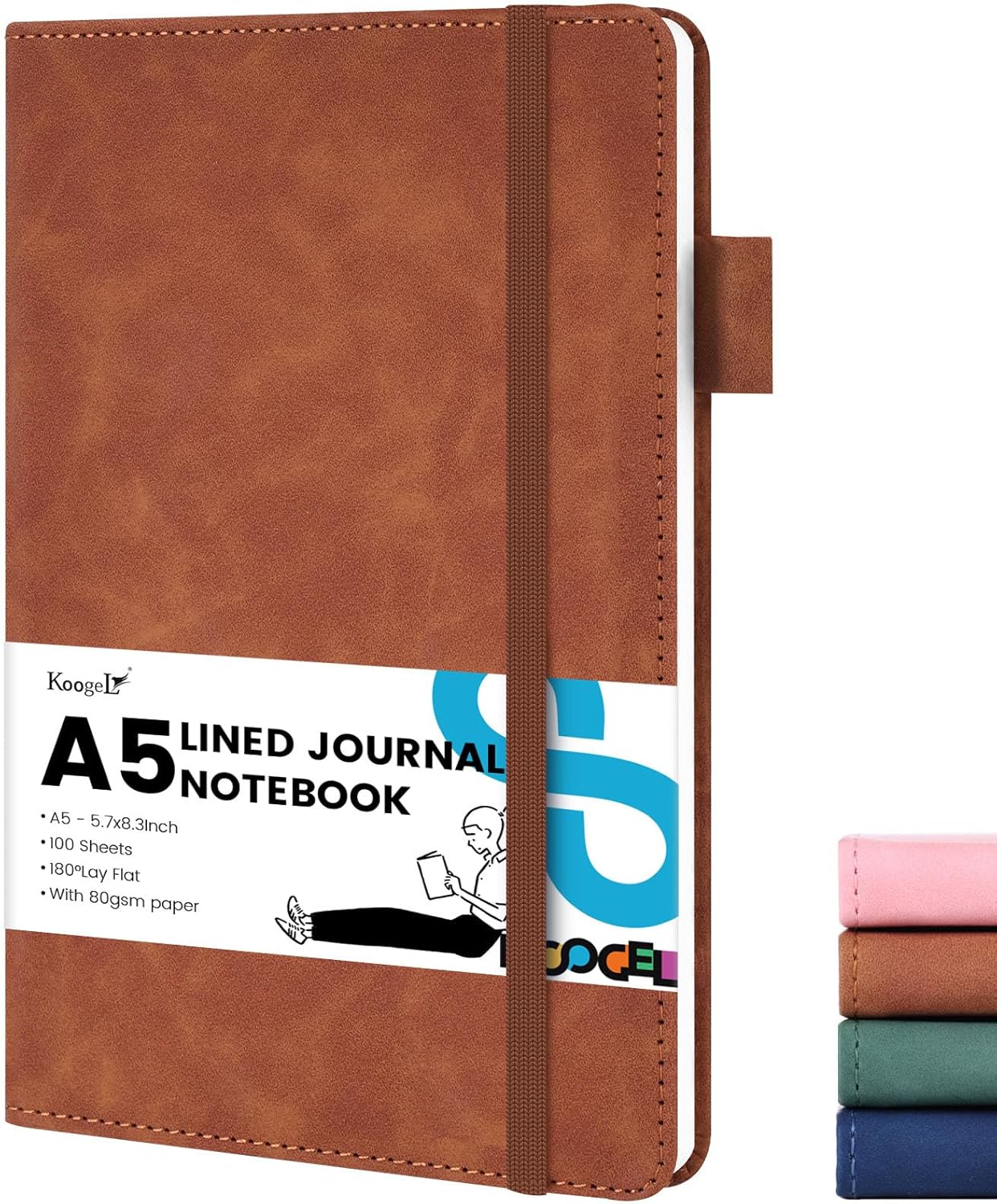 Koogel A5 Hardcover Journal - 100 Sheets, Perfect for Women On-The-Go
