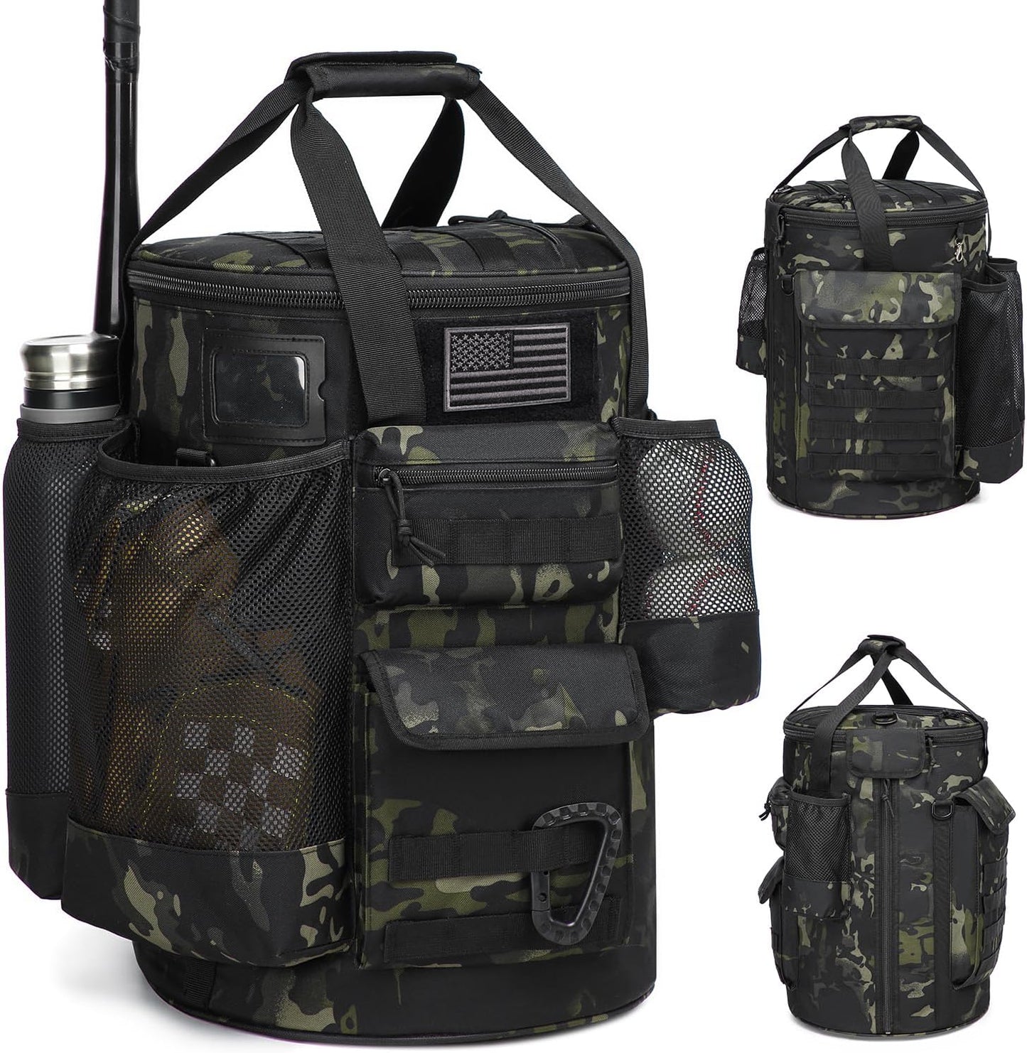 Baseball Bucket Bag for Coaches with Multiple Pockets and Style
