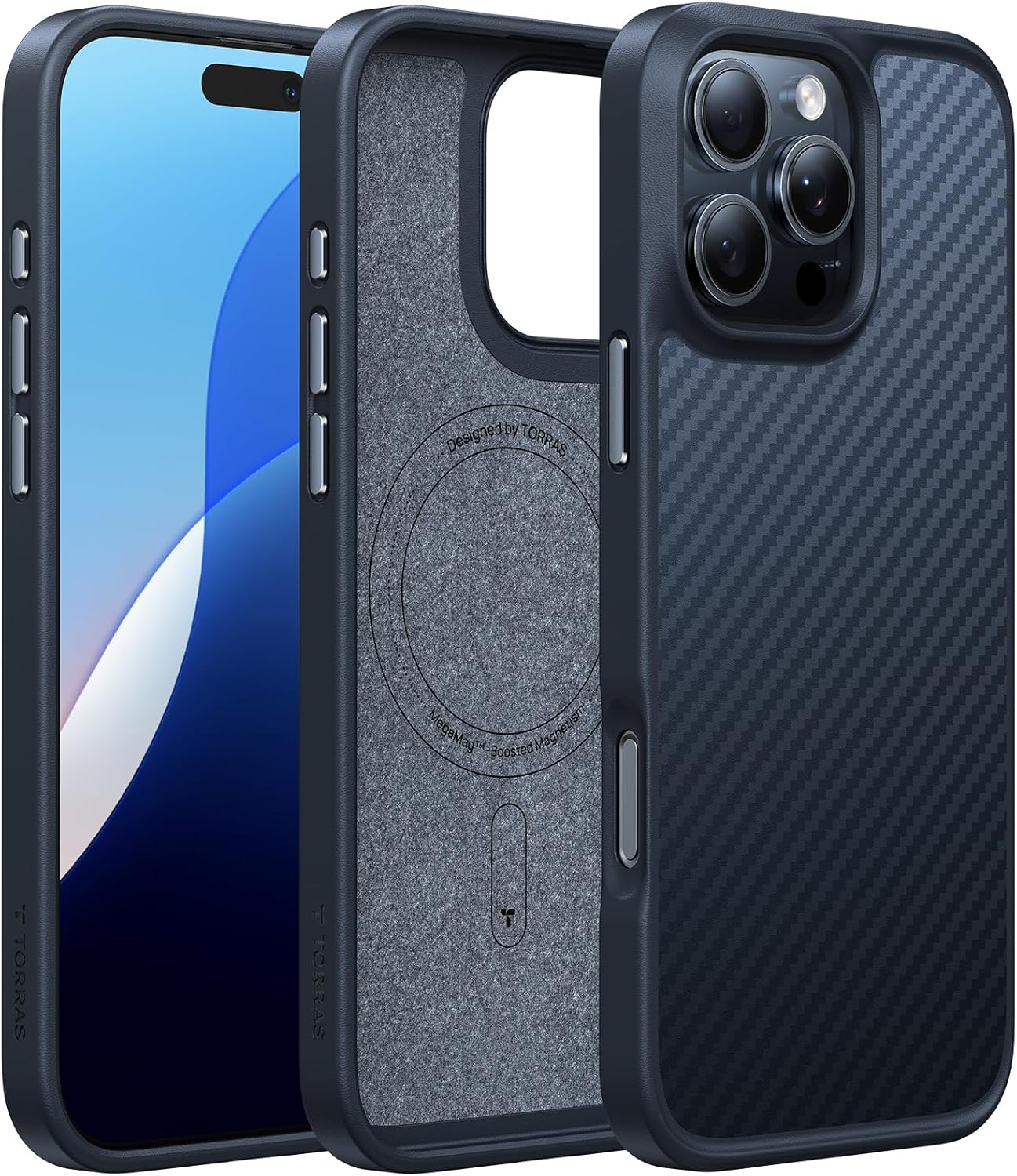 TORRAS Upgraded iPhone 16 Pro Case with Aramid Fiber Protection