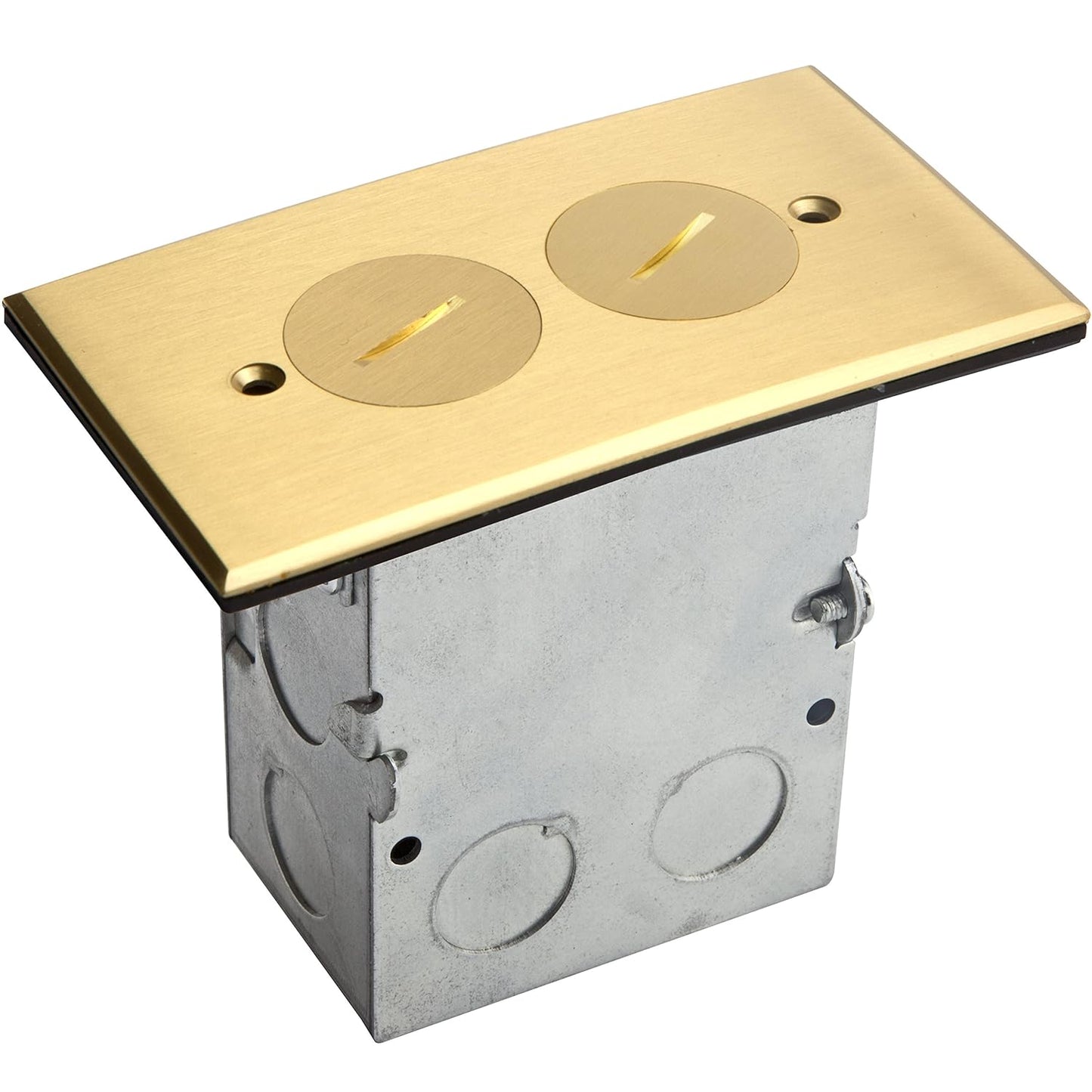 ENERLITES Screw Cap Cover Floor Box Kit for 1-Gang Outlets