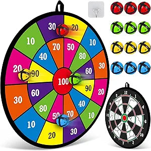 Dart Board for Kids - Double-Sided Fun with Sticky Balls