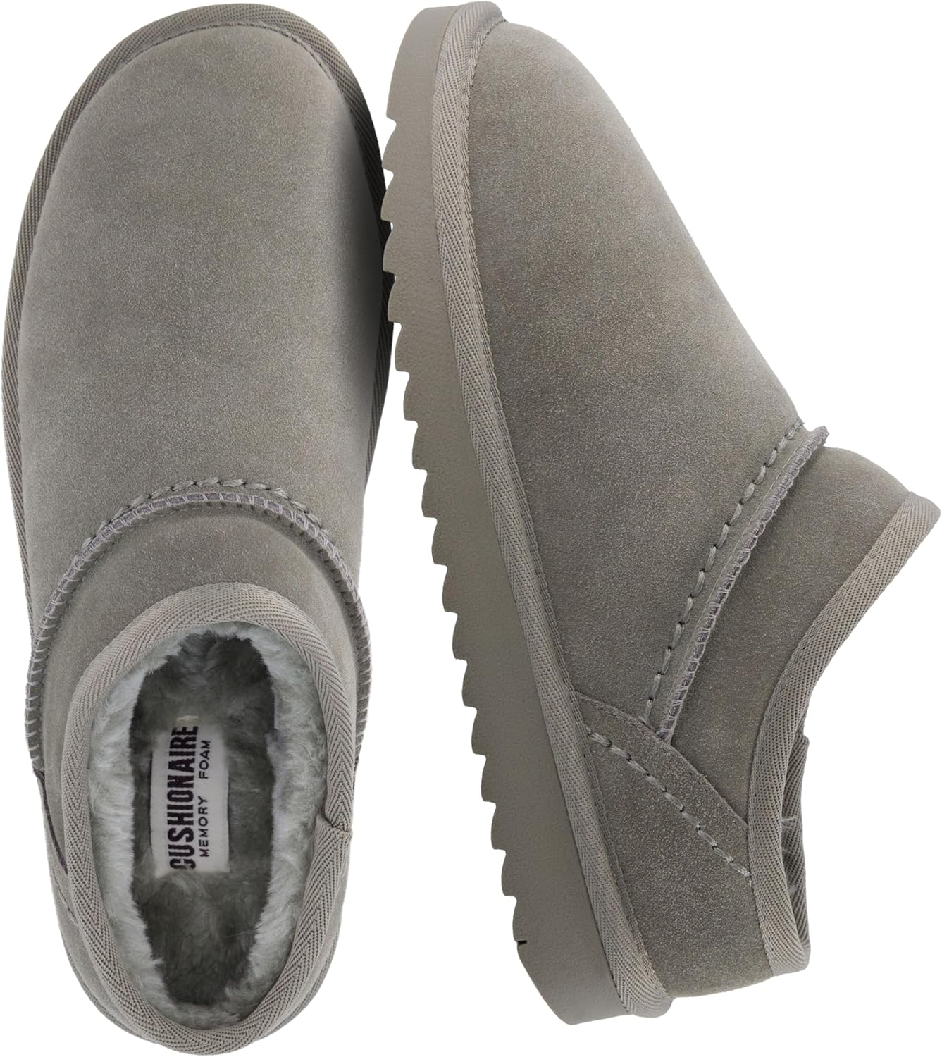 CUSHIONAIRE Hilo-3 Cozy Suede Womens Slippers for Comfort