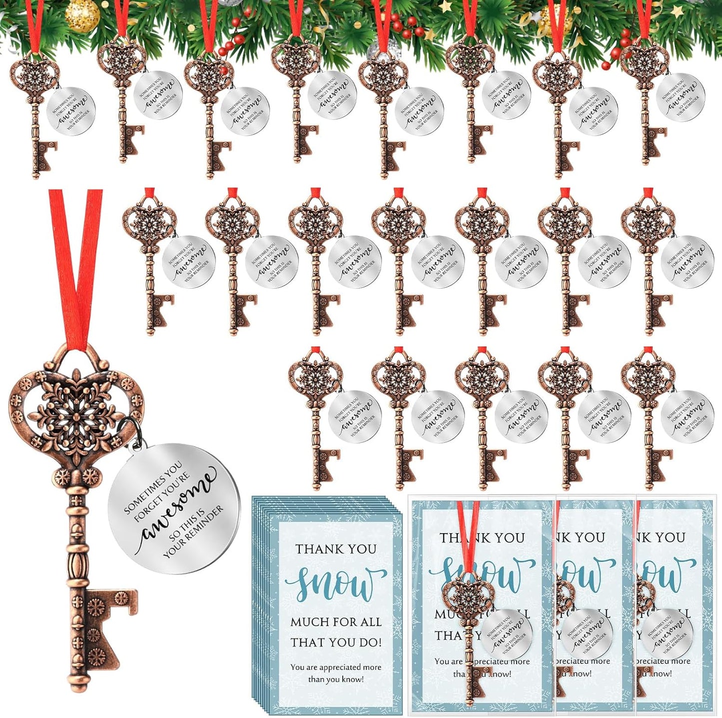 Christmas Coworker Employee Appreciation Gifts with Keychains