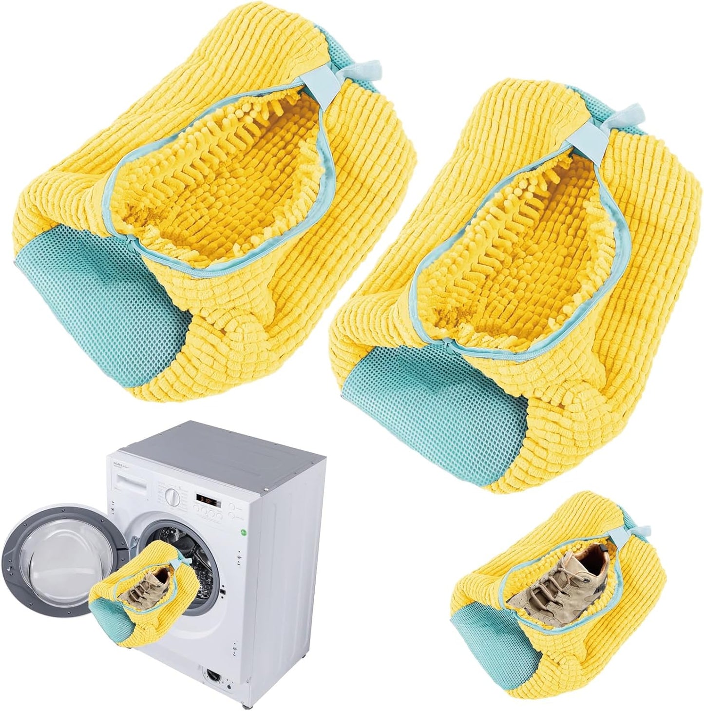 Reusable Shoe Washing Bag - All Sizes & Types (Yellow)