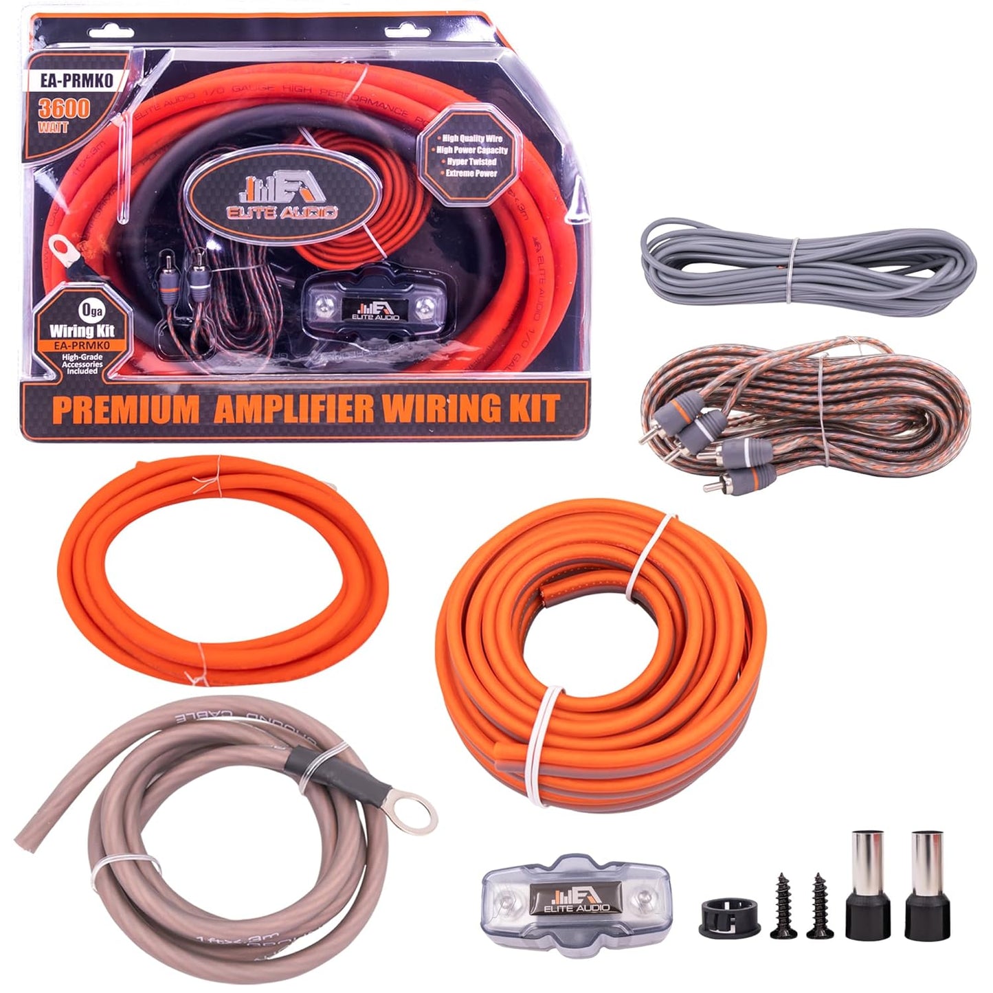 Elite Audio Premium Series Amp Kit for High-Power Car Audio