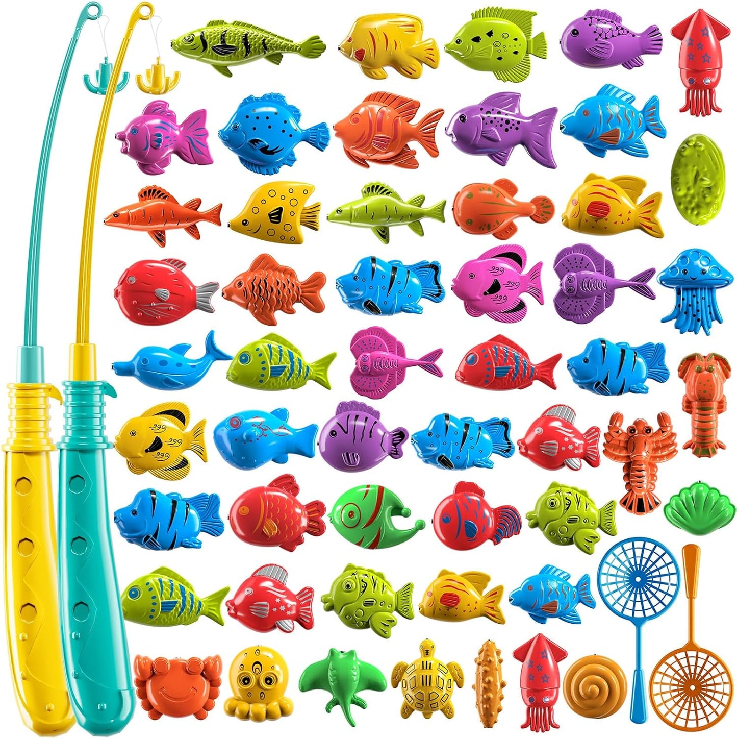 TEMI Magnetic Fishing Toy for Kids 3-8: Fun Bath & Outdoor Play!