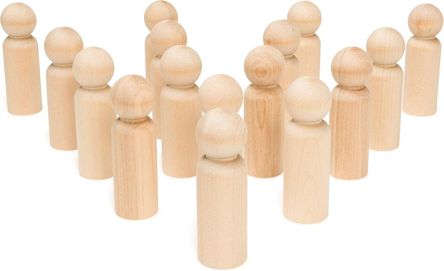 Large Wooden Peg Dolls for Creative Crafts and Playtime Fun