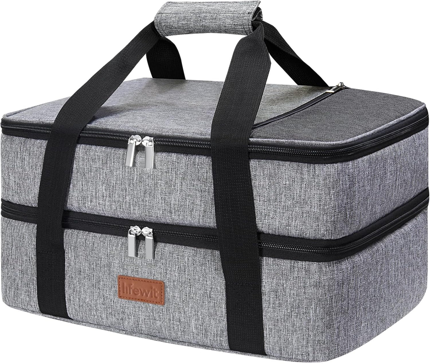 Lifewit Double Decker Insulated Casserole Carrier for Food