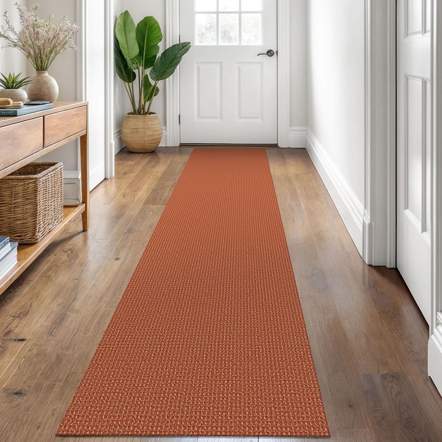 KOZYFLY 2x8 ft Washable Non Slip Rubber Backed Hallway Runner
