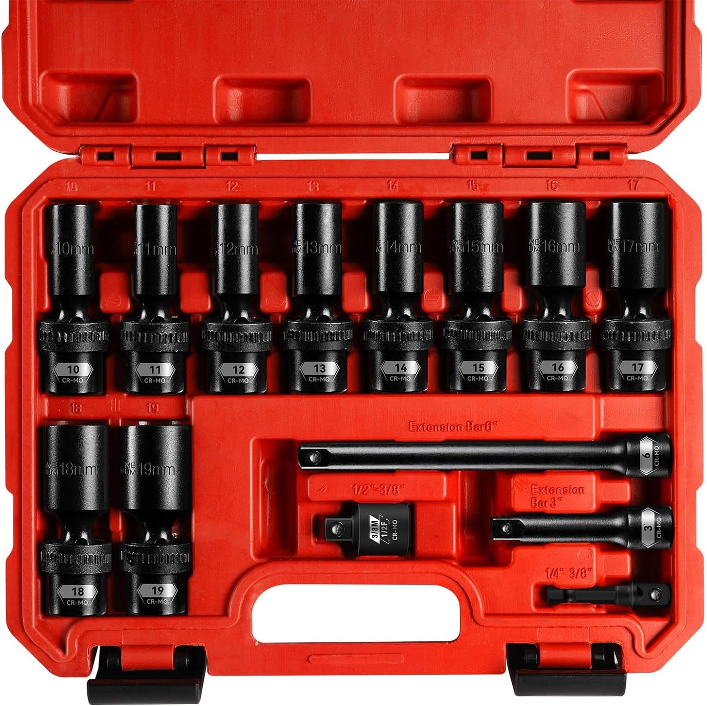 BLACKROBOT 3/8 Drive Swivel Socket Set for Ultimate Flexibility