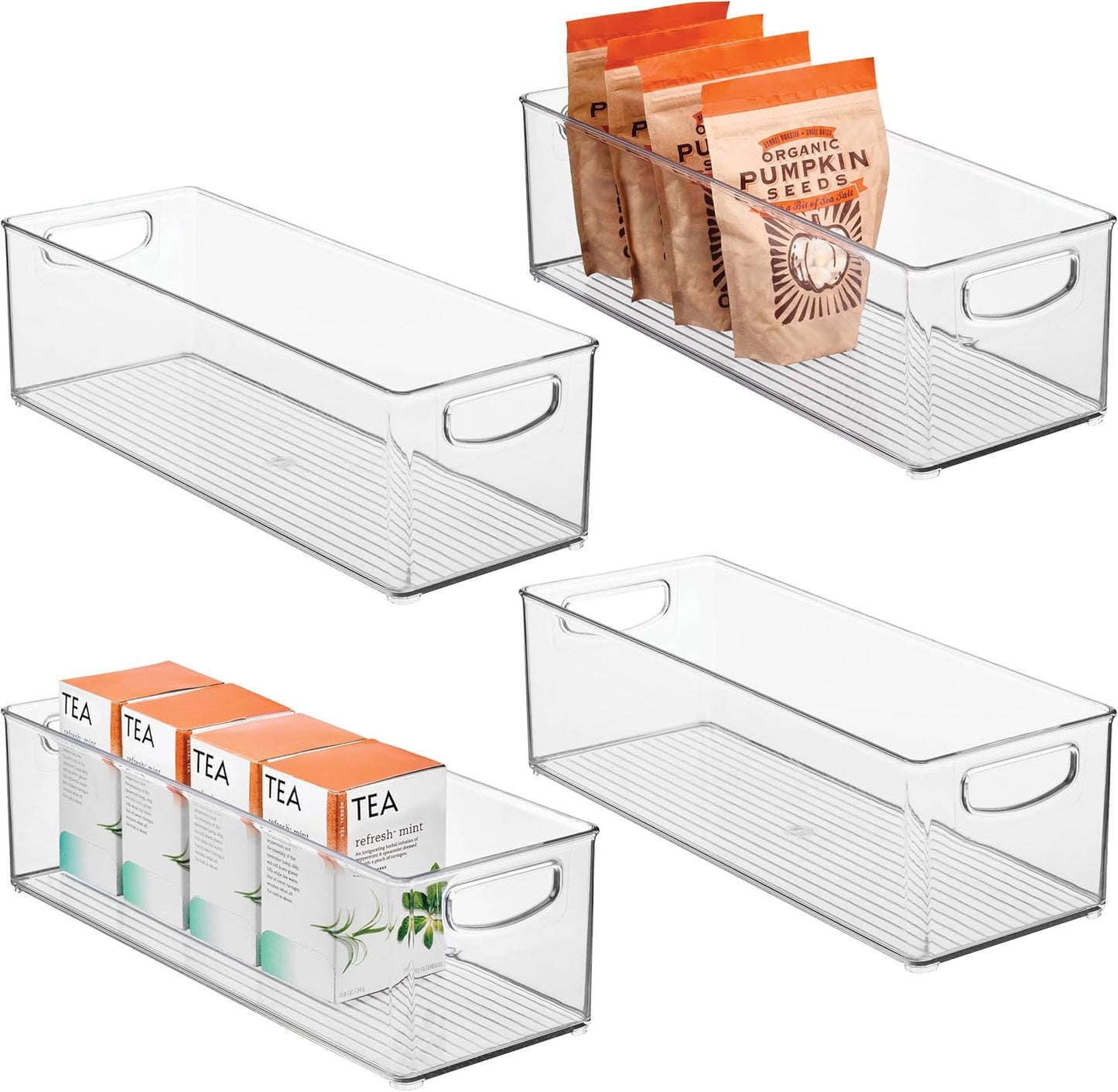 iDesign Stackable Pantry Bin Set of 4 for Smart Storage Needs