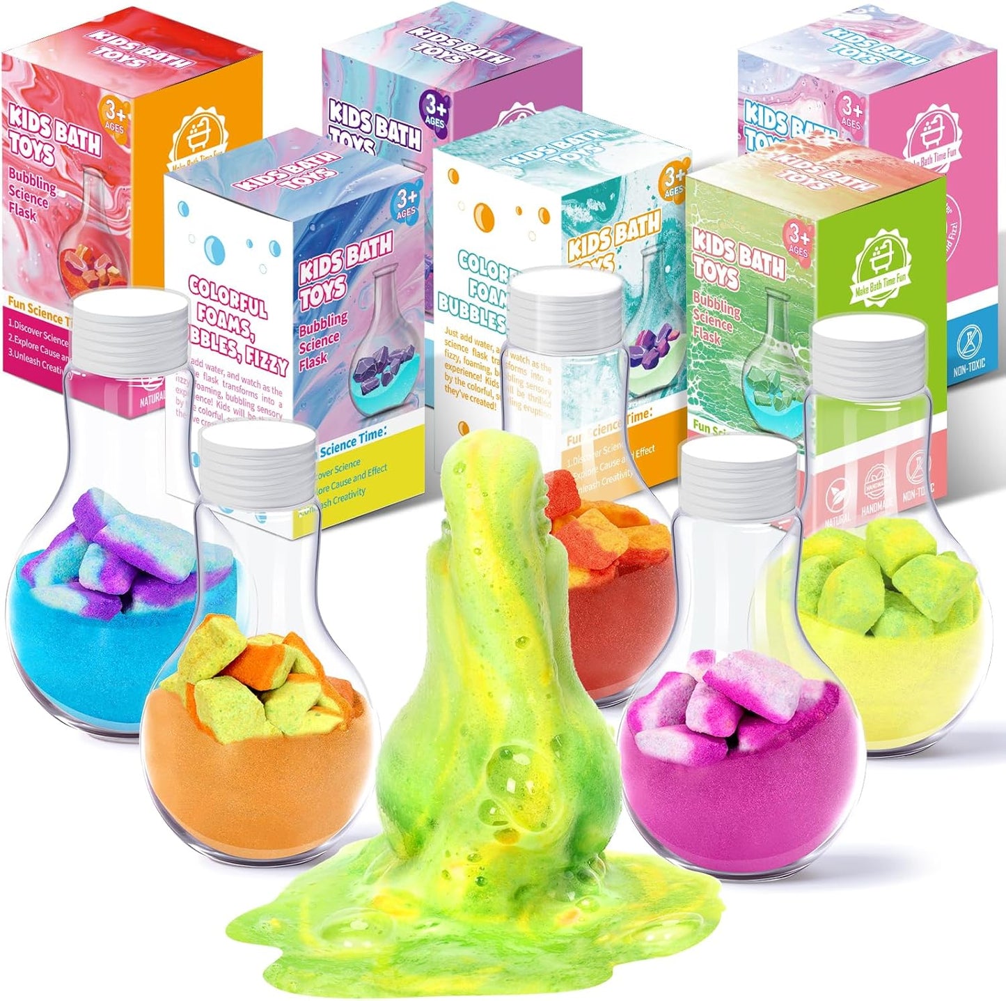 Non-Toxic Kids Bath Bombs - Fun Science Toys