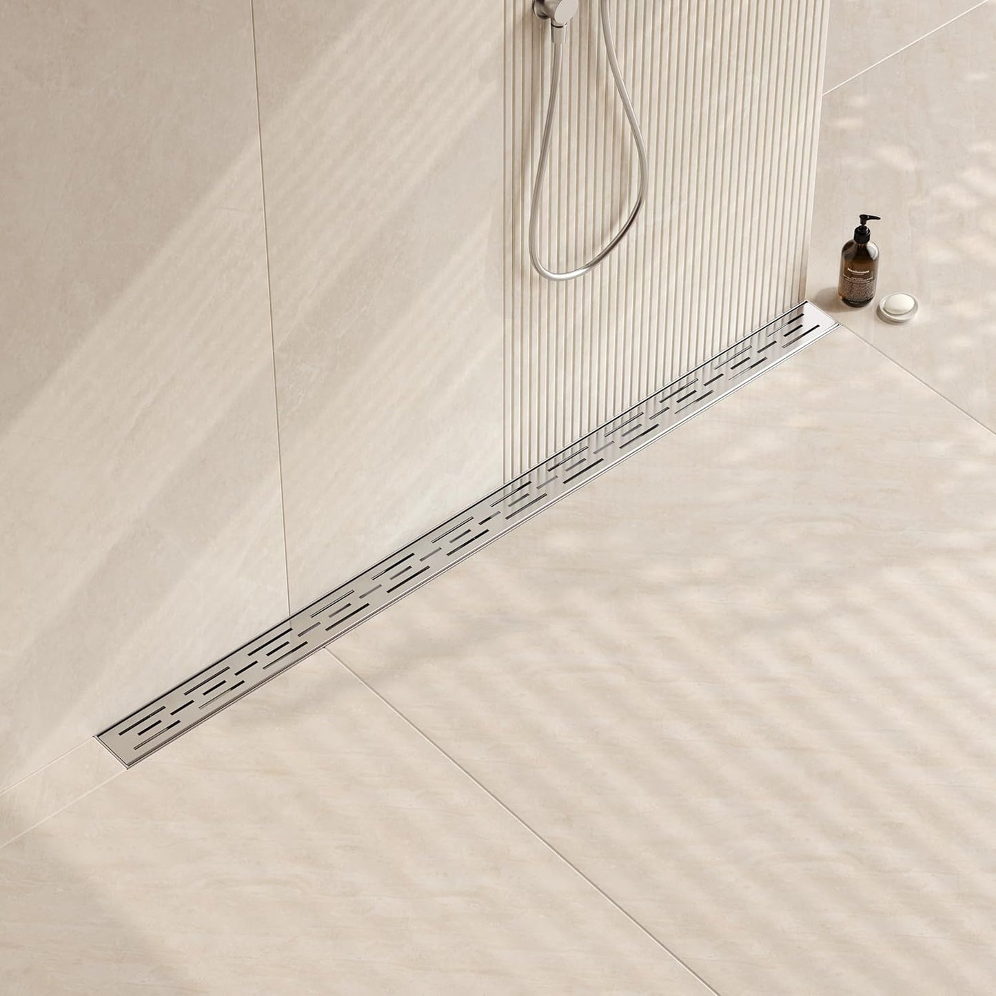 Neodrain 48 Inch Rectangular Linear Shower Drain with Grate