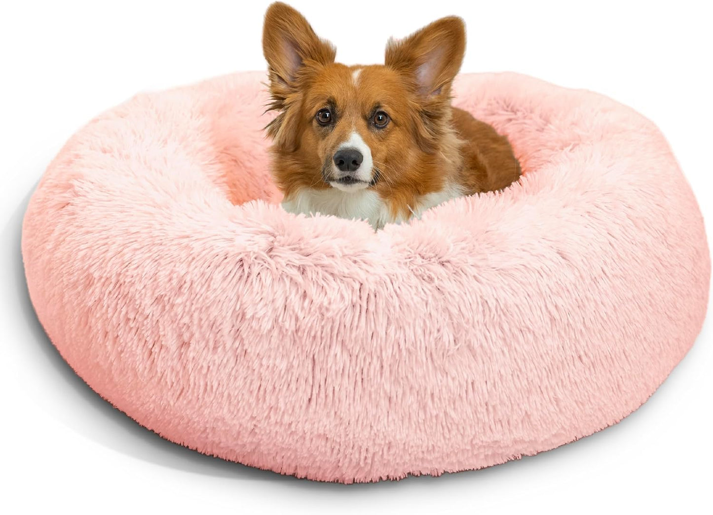 Calming Donut Dog and Cat Bed for Anxiety Relief in Pets