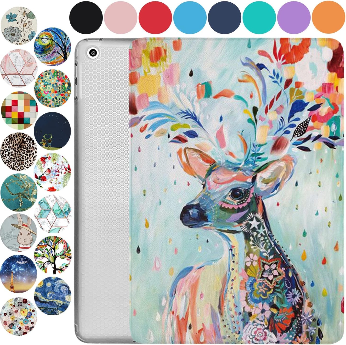 iPad mini 8.3 Inch 6 Gen Trifold Printed Slim Adjustable Case