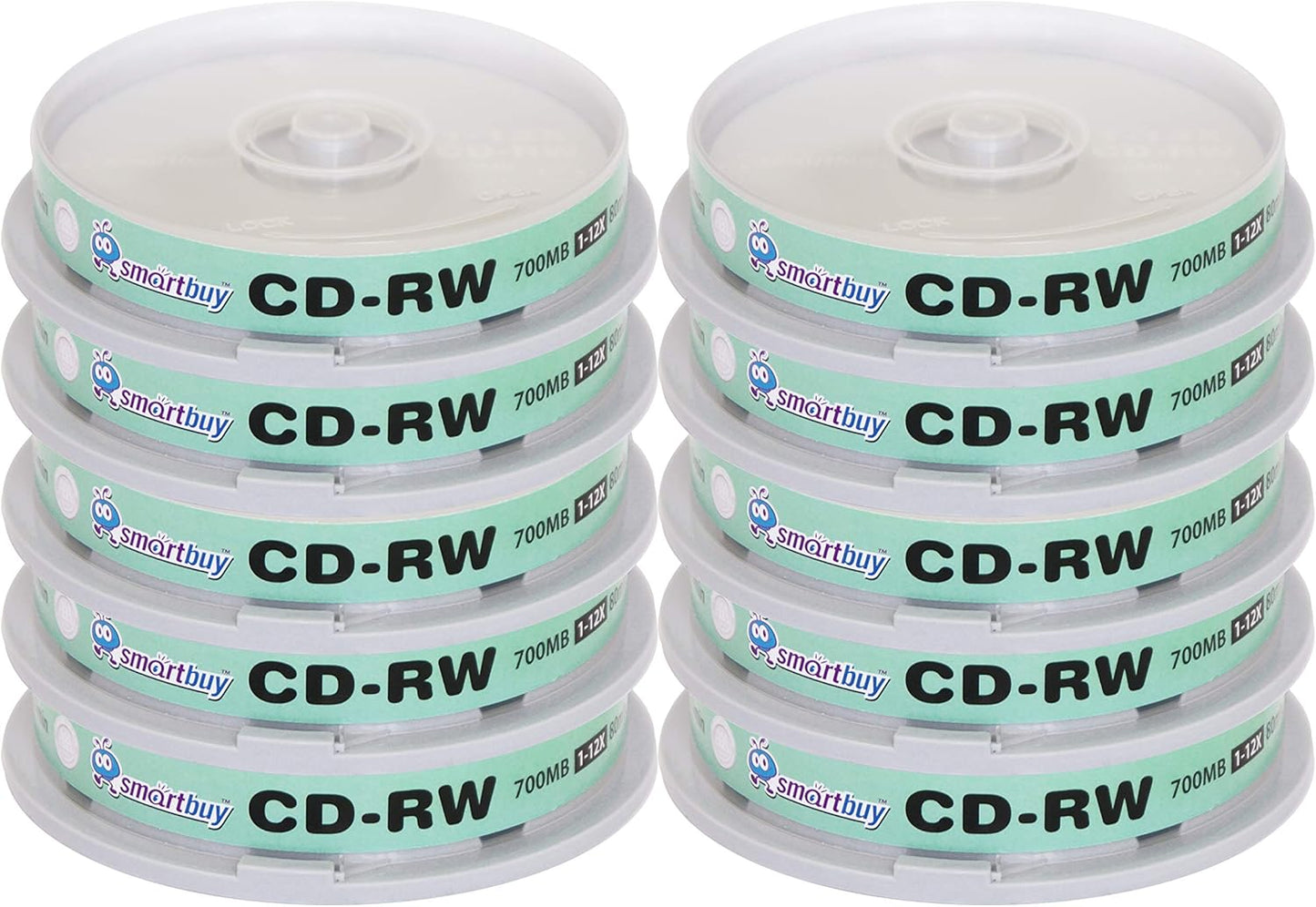 Smartbuy CD-RW 700MB 80Min High Speed Rewritable Discs 100 Pack