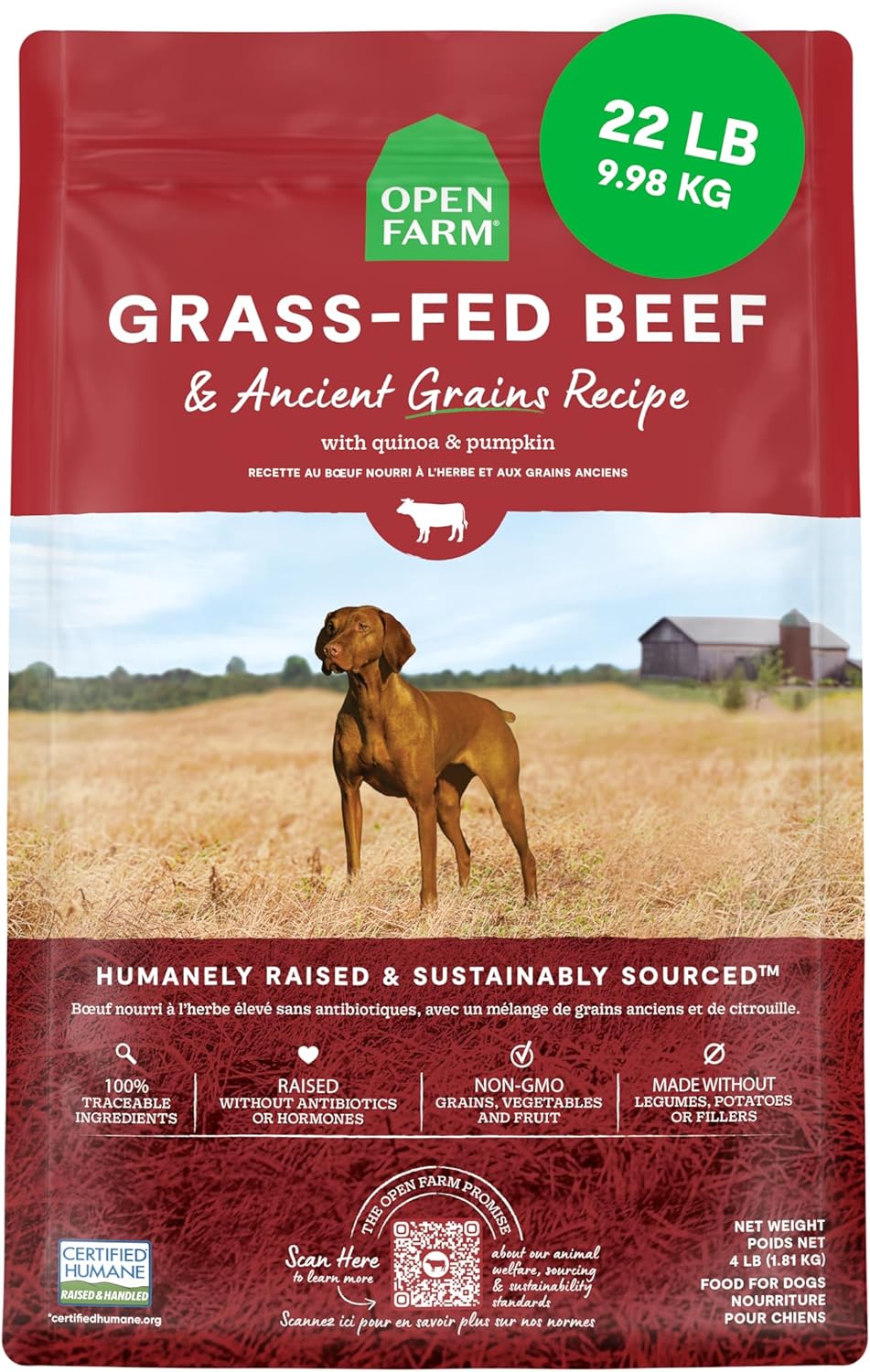 Open Farm Ancient Grains Dry Dog Food for Healthy Diets
