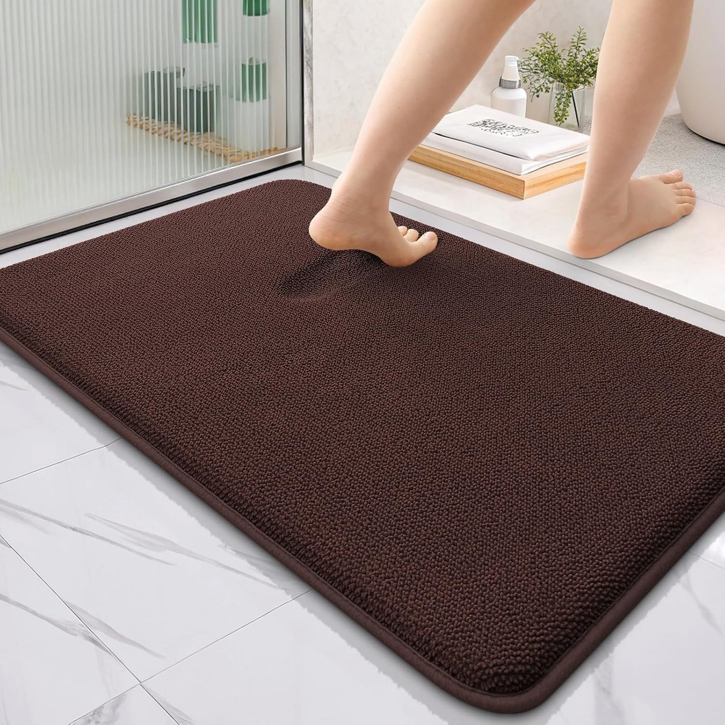 OLANLY Thick Memory Foam Bath Mat Rug for Luxurious Comfort