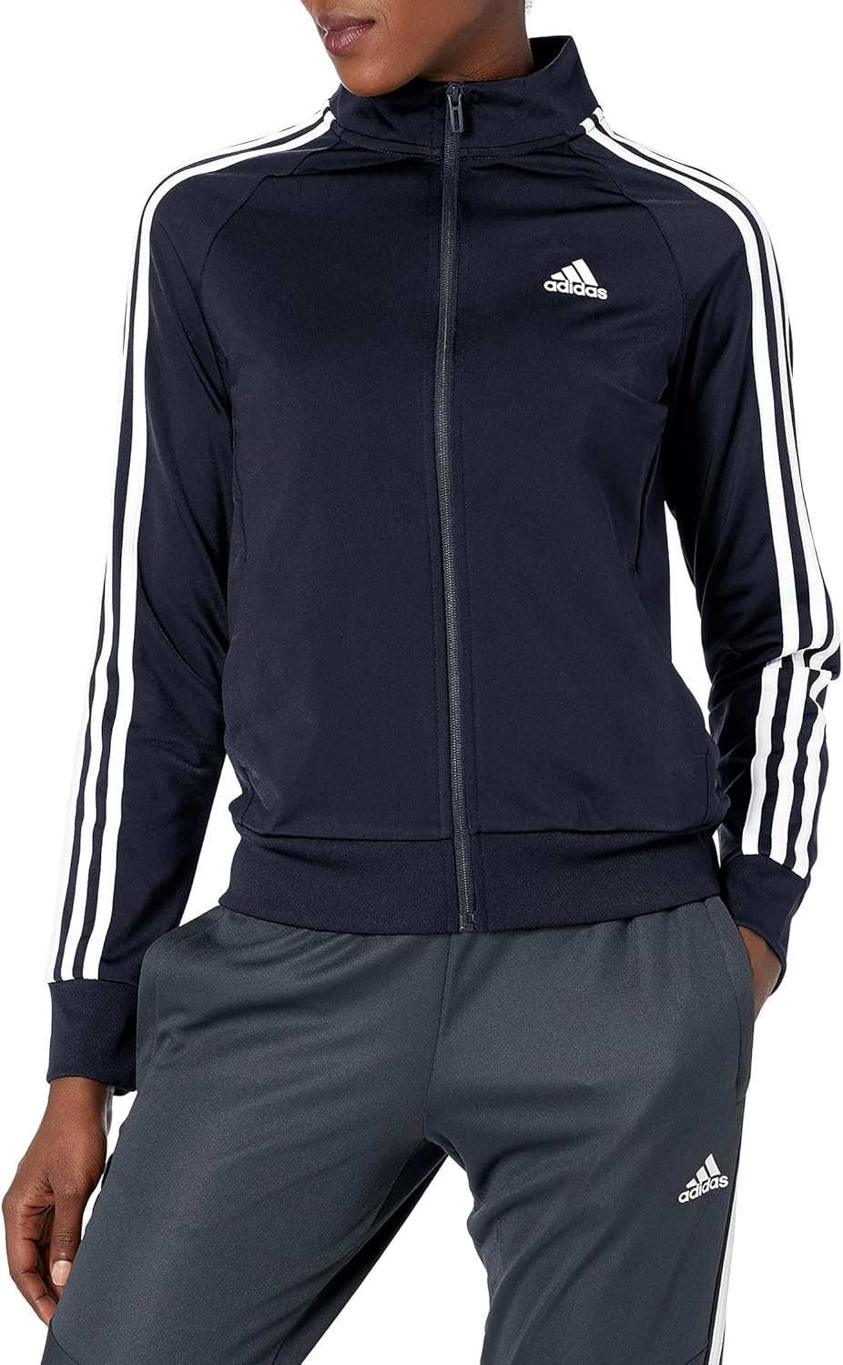 adidas Women's Essentials Warm-Up Slim 3-Stripes Track Top Review