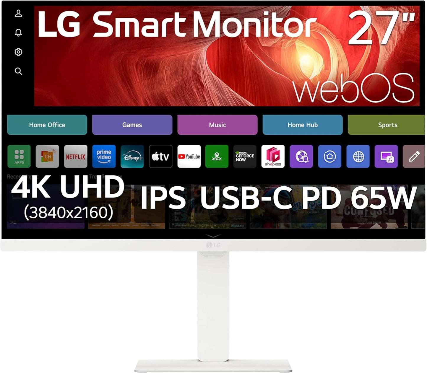 LG 27U730SA-W 27-Inch Smart 4K UHD IPS Monitor for Work