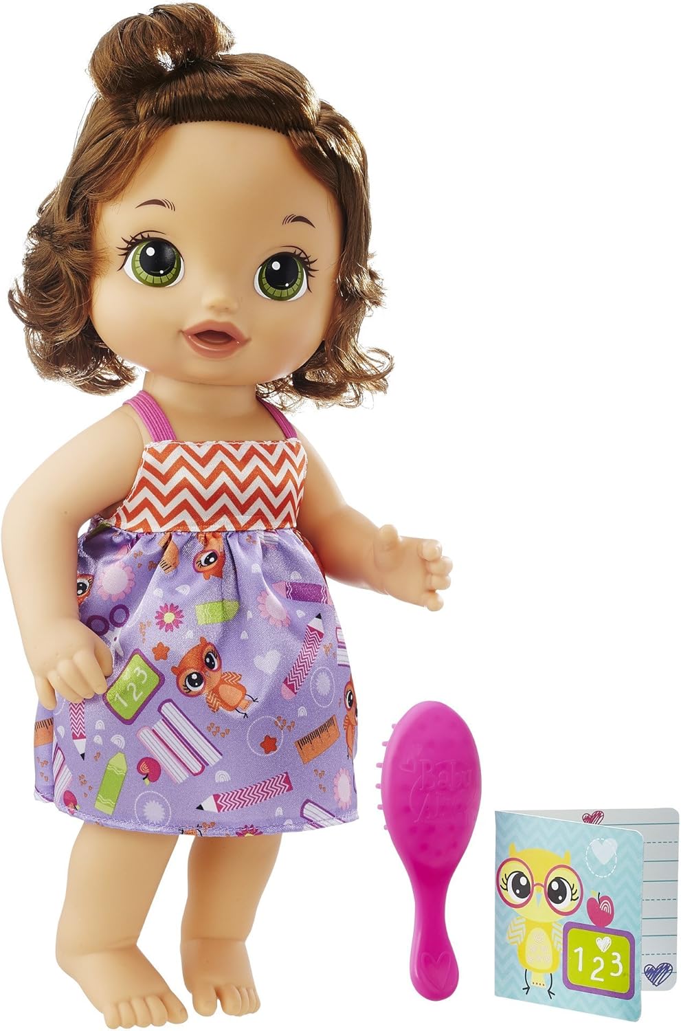 Baby Alive School Ready Doll: Brown Hair, Accessories, Multicolor