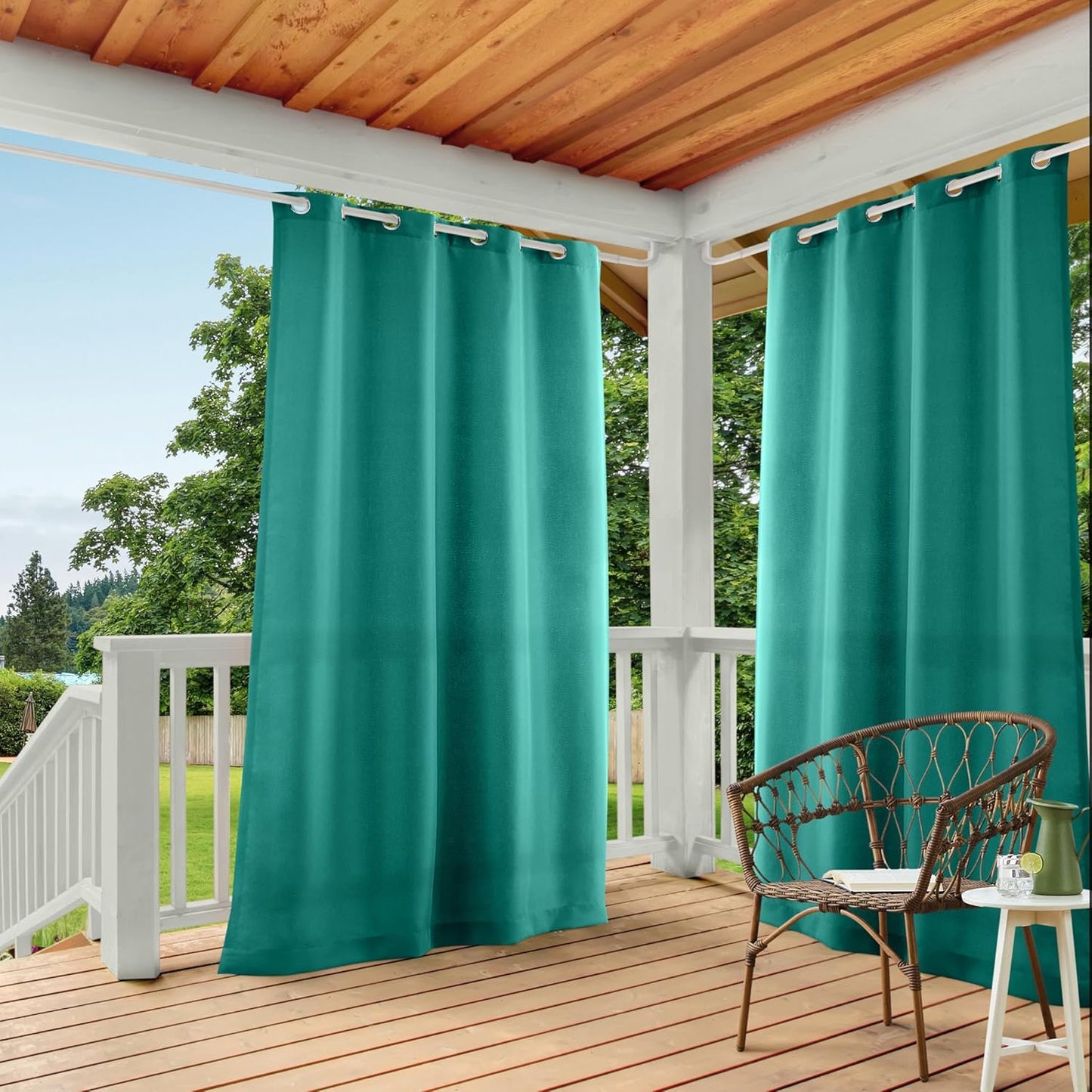 Heavyweight Indoor Outdoor Curtains with Grommet Top, 54x120 in