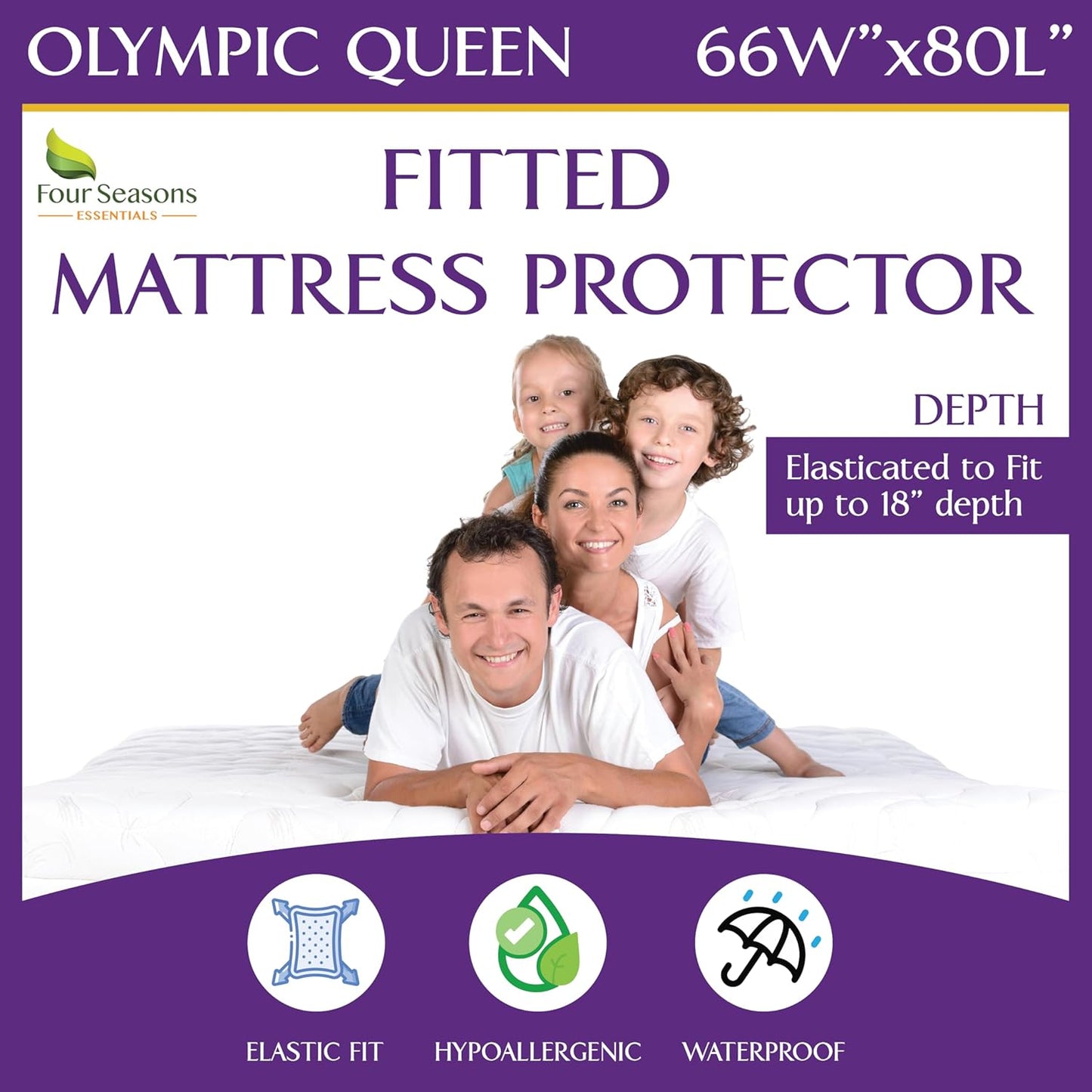 Olympic Queen Waterproof Mattress Protector - Super Queen Size
