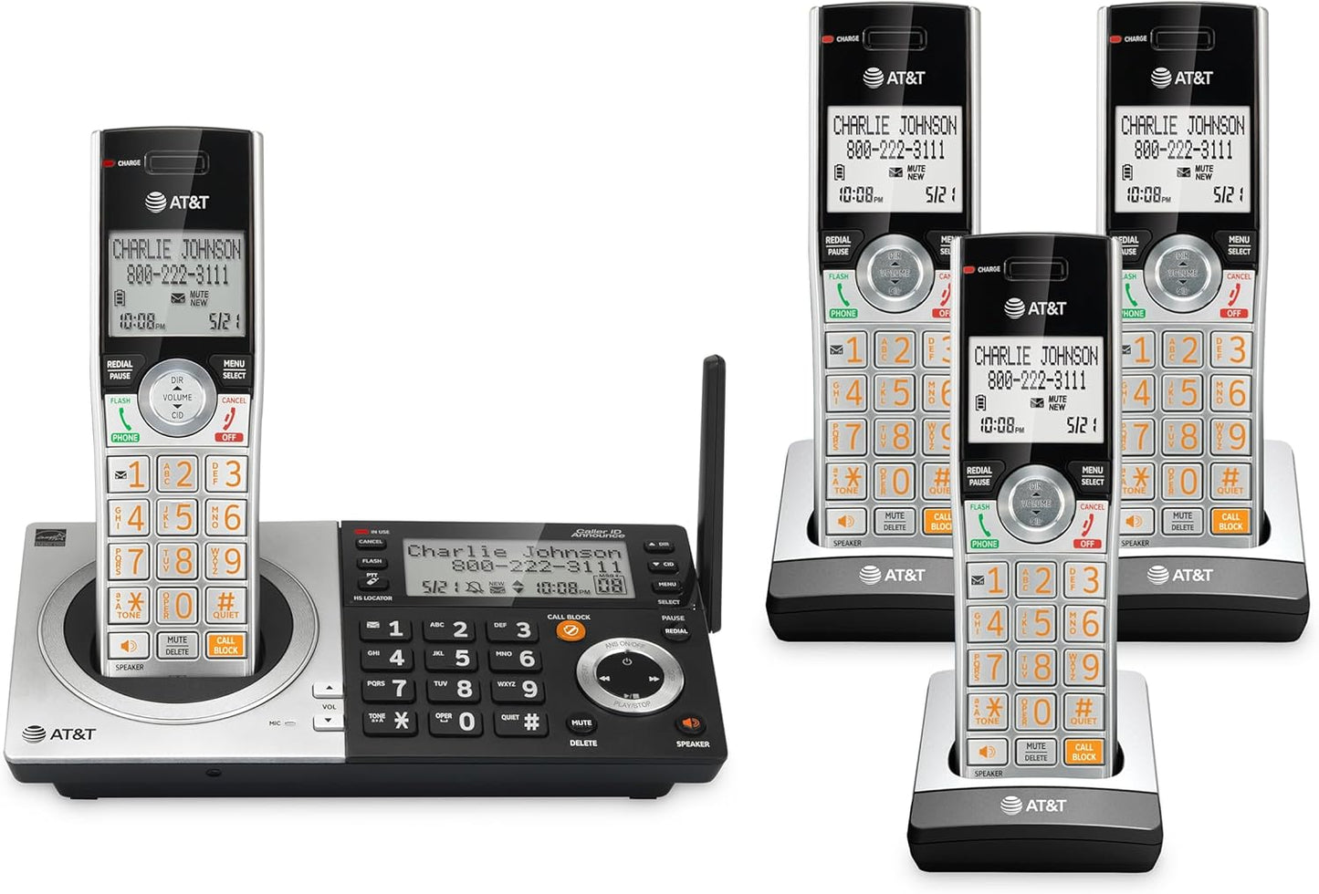 AT&T CL83407 Cordless Phone with Long Range and Call Blocking