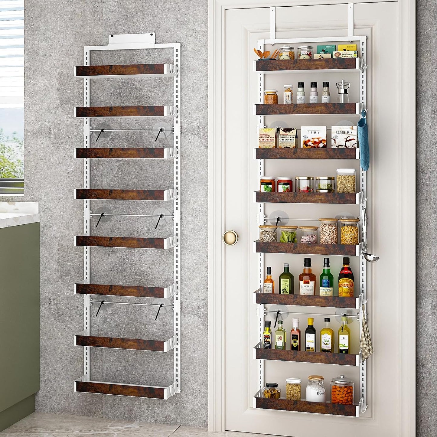 Over the Door Pantry Organizer for Kitchen and Bathroom Storage