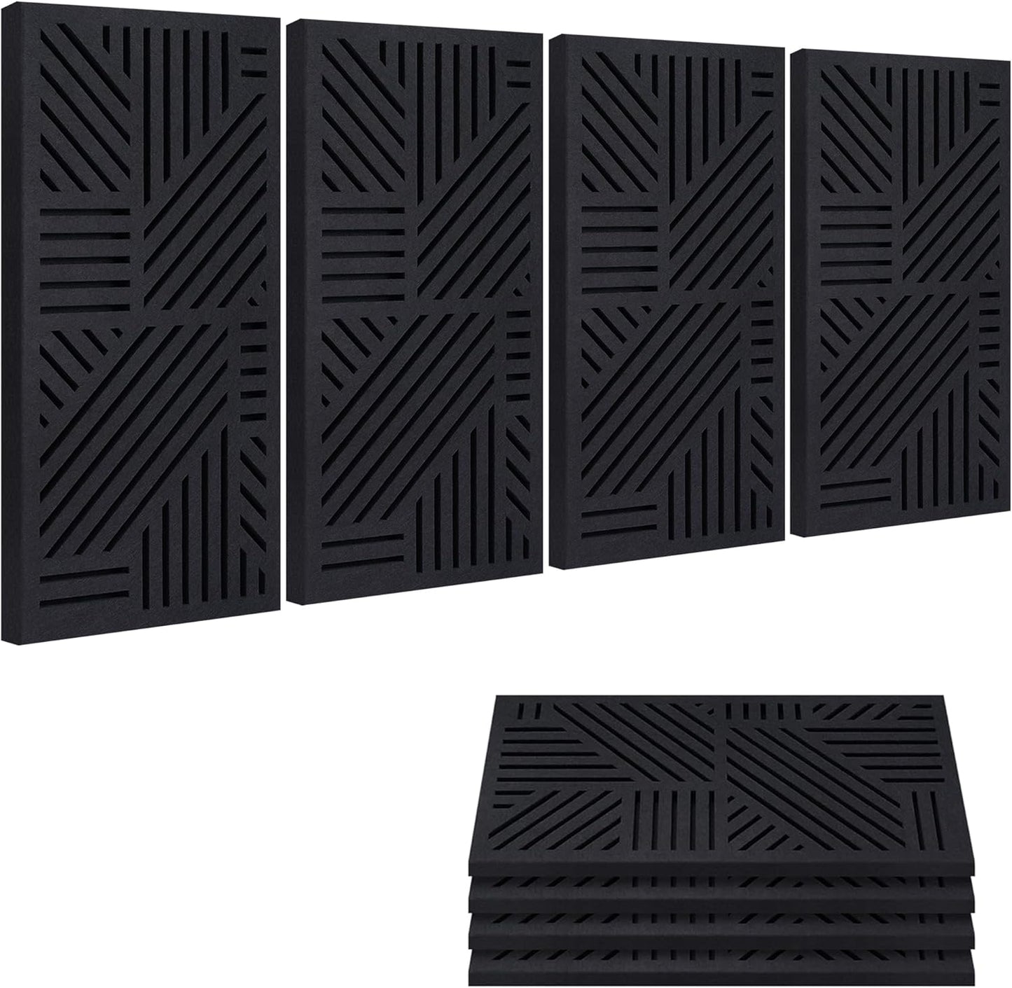 BUBOS 4 PACK Thickened Acoustic Panels for Sound Absorption