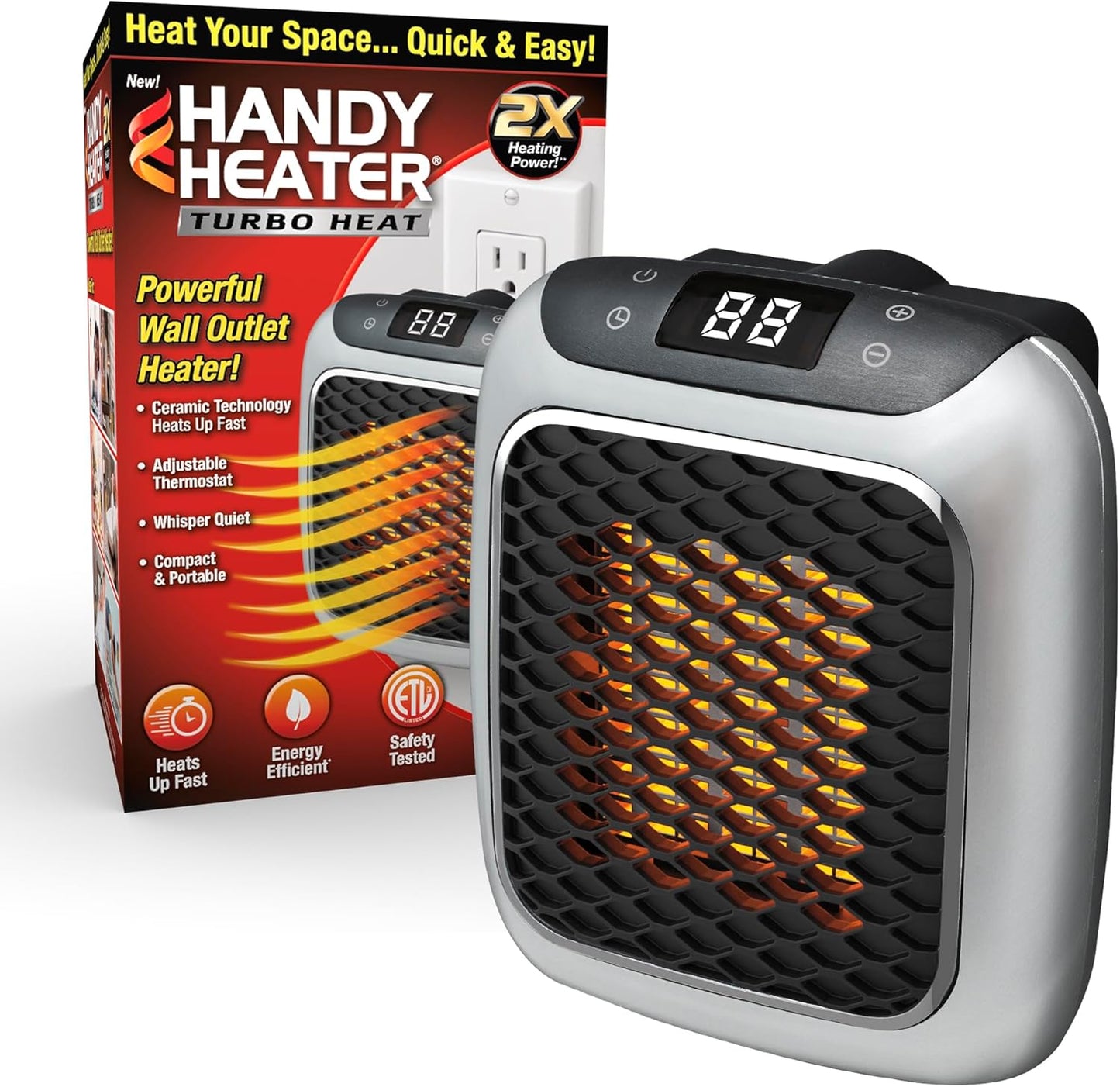 Turbo Wall Outlet Heater - Quiet & Efficient