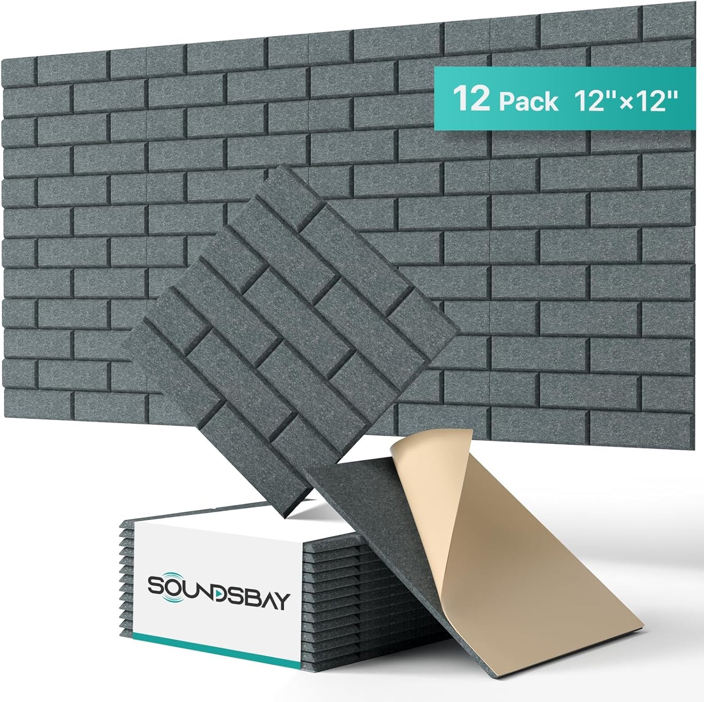 Acoustic Wall Panels Self-Adhesive for Sound Absorption and Style