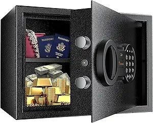 Bonsaii Safe Box with Electronic Keypad for Valuables Storage