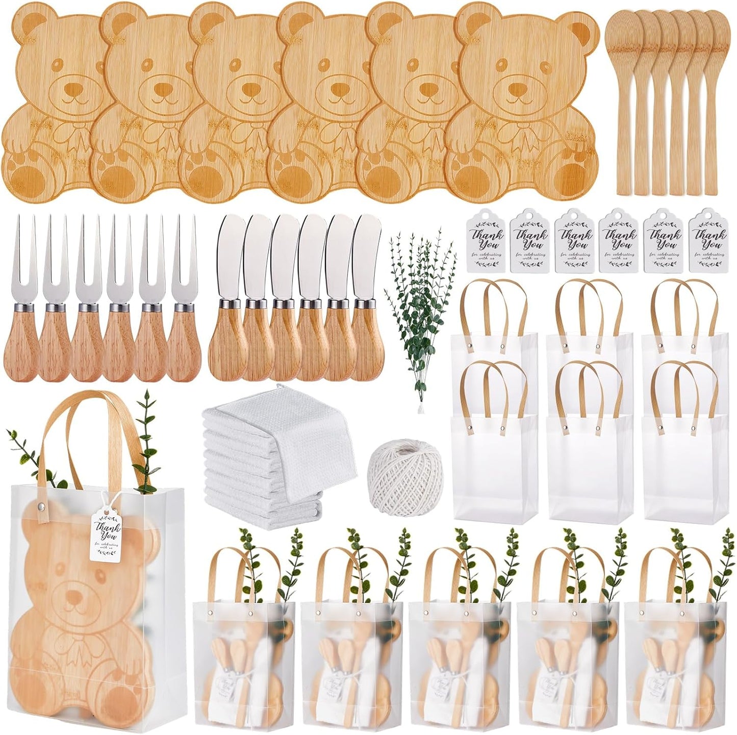 55Pcs Baby Shower Prizes for Game Winners with Bear Boards