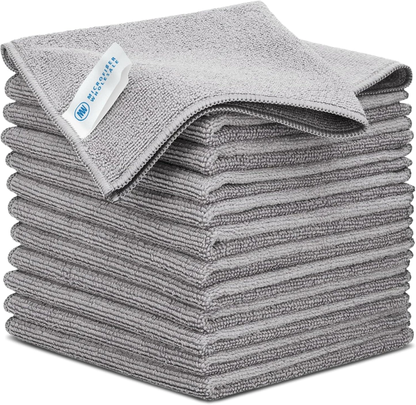 Premium 12x12 Microfiber Cloths - 12 Pack | Multi-Surface Cleaning