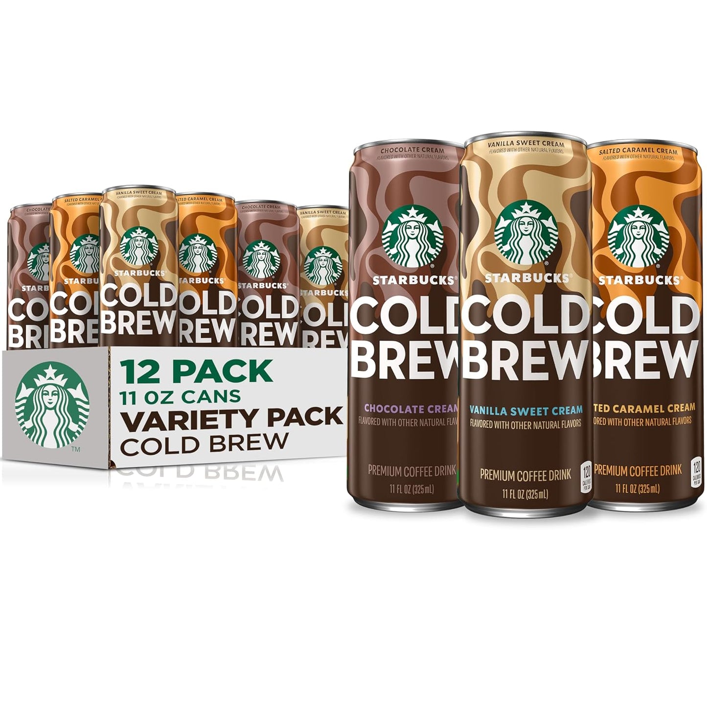 Starbucks Cold Brew Variety Pack - 12 Premium Cans