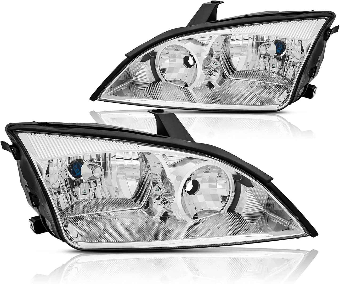 Headlights Assembly Pair for 2005 2006 2007 Ford Focus Models